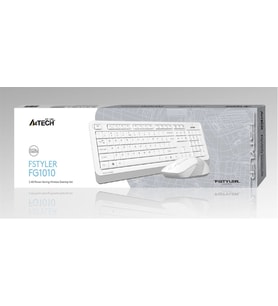 A4 Tech Fg1010 2.4G Beyaz Q Fn-Mm Klv+Optik Mouse Set