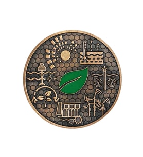 AgaKulche Yenilenebilir Enerji Kaynakları Bronz Sikke Coin (Gümüş)