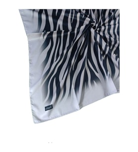 Ebruli Sport Twill Eşarp (Vizon - Siyah)