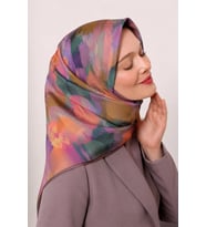 Lesscarves Pamuk İpek Eşarp Batik Desenli LS2204