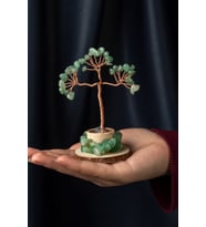 Aventurin Taşı El Yapımı 6x11cm Doğal Taş Dekoratif Hayat Ağacı