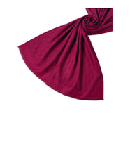 Işıl İpek - Pamuk Jakarlı F Desen Şal 75x190 cm (Bordo)