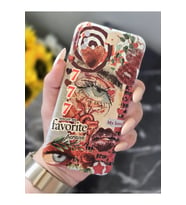 Iphone X ve Xs Uyumlu Red Aesthetic Tasarımlı Şeffaf Telefon Kılıfı
