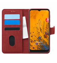 Microsonic Reeder P13 Blue Max Pro Lite 2022 Kılıf Fabric Book Wallet Kırmızı