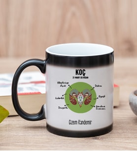 Kişiye Özel Koç Burcuna Hediye Sihirli Kupa Bardak