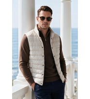 DeepSEA Erkek Slim Fit Su ve Rüzgar Geçirmez Siyah Şişme Yelek – Dik Yaka Çıtçıtlı 2701708