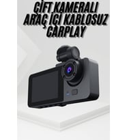3 Kameralı 2 İnç 1080P Araç İçi Kamera Sürüş Kamerası CarPlay