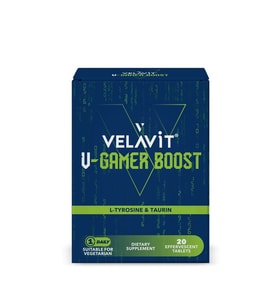 Velavit V-Gamer Boost L-TYROSINE TAURIN 20 Efervesan Tablet