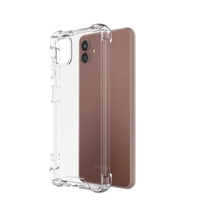 Samsung Galaxy A04 Kılıf Anti Şok Köşe Korumalı Şeffaf Silikon