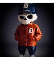 Kuru Kafa Old School Detroit Tigers Kombin Turuncu  Özel Seri Koleksiyon Ürünü Oyuncak Figür