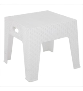 Mandella Elit Rattan Sehpa BEYAZ (1 ADET)