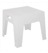 Mandella Elit Rattan Sehpa BEYAZ (1 ADET)
