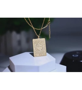 Tasarım Pokemon Sembol Kolye 925K Gümüş (Gold)