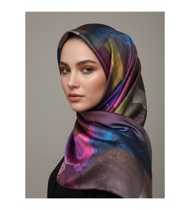 Trend Dijital Baskı Batik Dikdörtgen Desenli Royan Eşarp Desen 4 Renk 4