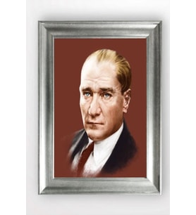 Gümüş Çerçeveli Atatürk Tablo a228