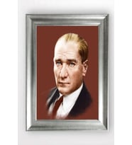 Gümüş Çerçeveli Atatürk Tablo a228