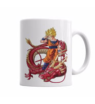 Goku Dragon Red Kupa Bardak Porselen