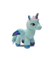 Peluş Kanatlı Unicorn - Mavi Su Dünyası (Mavi)