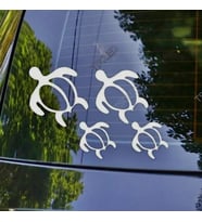 Kaplumbağa Ailesi Araba Sticker Yapıştırması_77