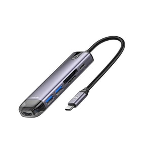 Mcdodo 6 in1 Type C Macbook Çevirici Çoklayıcı Adaptör HU-7740 (Lacivert)