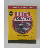 ZAG KİMYA RATS DEATH FARE ZEHİRİ KATI ( PASTA ) 8 x 12,5 gr : 100 gr