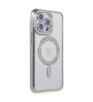 İphone 15 Joke Simli Magneticsafe - Gümüş