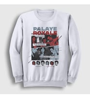Presmono Unisex Beyaz Poster Rock Palaye Royale Sweatshirt 529121tt