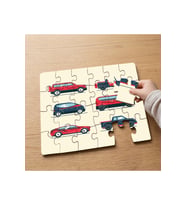 Nesne Kavramı - Arabalar Tasarımlı 24 Parça Ahşap Çocuk Puzzle MPK1142