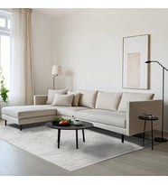 Makine Kaymaz Yıkanabilir Bej Dokulu Triko Salon Halısı Mutfak Halısı Koridor Halısı Yolluk Beige