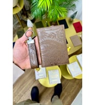 Premium Deri Ruhsat Kılıfı ve Anahtarlık Seti (Antik Taba)
