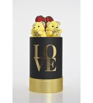 Love Silindir Kutuda Sarı Ayıcıklar ve Kalp