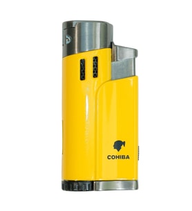 Cohiba 4 Torch Pürmüz Sarı Gunmetal Metal Puro Çakmağı