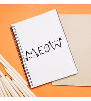 Kedi ( Meow ) Tasarımlı Defter