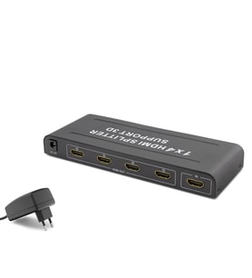 Hdmi Splitter 4K 3D 1 In 4 Out - Siyah HDX1294