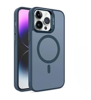 Coverzone iPhone 15 Pro ile uyumlu Kamera Lens Aparatl? Stand Olabilen Magsafe ile uyumlu Kamera Korumal? ?effaf Full Color Magnetic Wireless Telefon K?l?f? (Lacivert, iPhone 15 Pro)