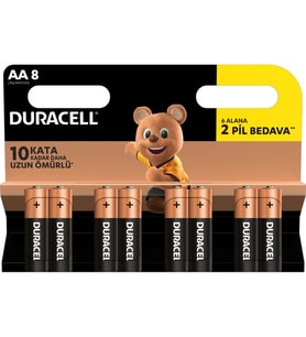 Duracell Alkalin Aa Kalem Piller 8’li Paket