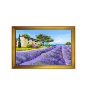 Manzara Temalı Kanvas Tablo 50 x 70 cm Gold Çerçeve