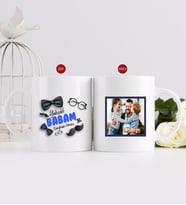 BK Gift Kişiye Özel Babalar Günü Hediyesi Fotoğraflı Kupa Bardak-87 (Beyaz)