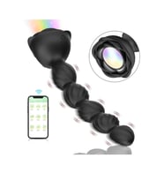 Telefon Kontrollü Haley Rose Pulled Beads anl tıkac – Siyah