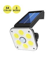 Technojet 54 COB Ledli Solar Bahçe Aydınlatma Hareket Sensörlü Güneş Enerjili Lamba