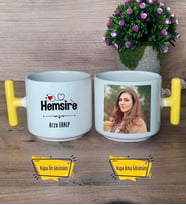 Hemşire Kupa Bardak Fotoğraflı T Sarı Kulplu Tıp Bayramı Hediyesi Hemşireler Günü Hediyesi