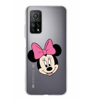 Xiaomi Mi 10 T Uyumlu Kapak Minnie Mouse Tasarımlı Şeffaf Silikon Kılıf