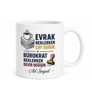 İsme Özel Bürokrat Yazılı Komik Kupa Bardak Esprili Hediye