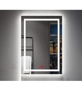70x100(h) cm Buğu Çözücülü Kumlamalı Banyo Aynası