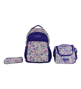 Bagacar Kids Kız Unıcorn Model Kalemlikli Beslenmeli Set Sırt Çantası (Çok Renkli)
