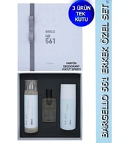 561 Erkek Parfüm Set Fresh - (PARFÜM+VÜCUT SPREYİ+DEODORANT) Özel Kutu