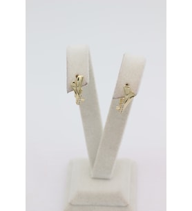 STİL İNCİSİ/XUPING JEWELRY MİNİMAL ZİRKON TAŞLI KÜPE (Altın Rengi)