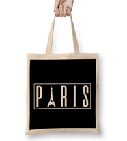 French Slogan Paris Bez Çanta Uzun Saplı