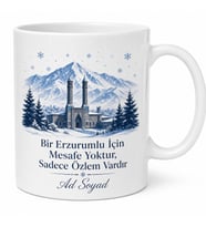 Erzurum Kış Temalı Kişiye Özel Memleket Kupa Bardak Hediye