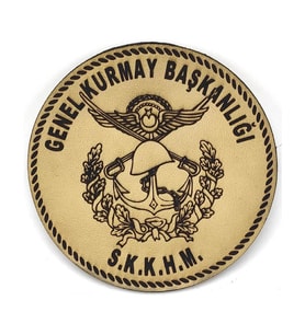 Genel Kurmay Başkanlığı Deri PEÇ - Arma - Askeri Patch